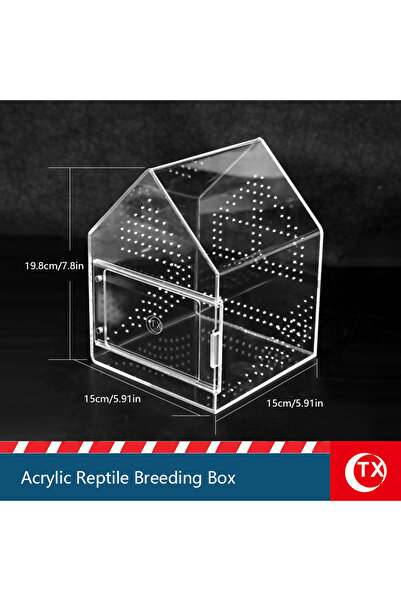 Choice3 TXAD166-1 House-Shaped Acrylic Reptile Breeding Box | Transparent Pet...