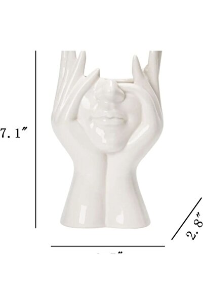 choice2 1pcs White Face Vase Unique Vase for Home Decor