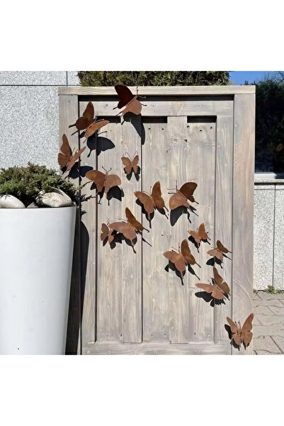 Choice Rose 15Pcs Creative Rusty Metal Butterfly Unique Yard Decoration Home ...