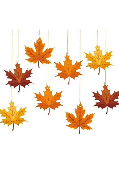 Choice 8pcs 8pcs/Halloween Thanksgiving Maple Leaf Pendant，Autumn Festival Pa...
