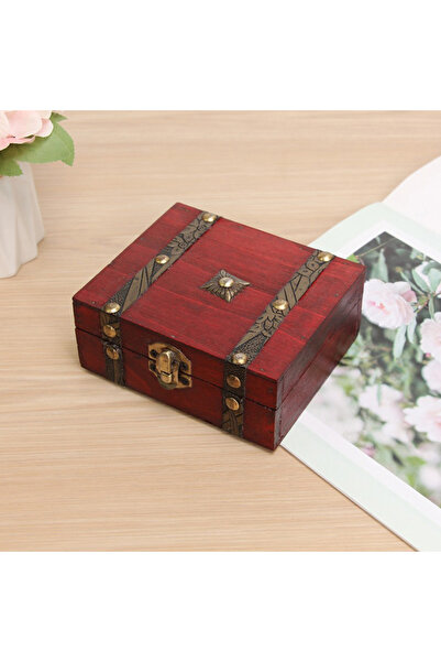 Choice صندوق تخزين خشبي عتيق للمجوهرات، قطعة واحدة، منظم هدايا عتيق، حاوية لل...