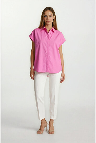 Spazio Danta Erkek Duble Kısa Kol Bluz FUŞYA