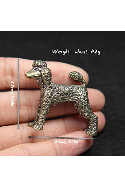 Choice1 Standing Poodle Vintage Brass Cute Dog Statue Desk Ornaments Standing...