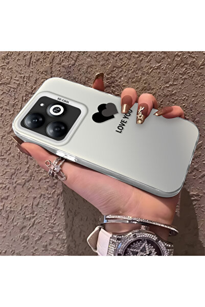 Hontinga حافظة هاتف Infinix Smart 8 متوافقة مع نمط القلب من السيليكون ذات حاف...