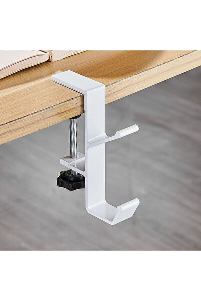 choice2 WHITE Adjustable Desk Edge Hook Gaming Headset Desk Hanger Backpack S...