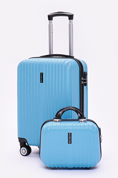 ELATAE 2'li Valiz Seti Kırılmaz Valiz Kabin Boy ve Makyaj 2'li Set 1020