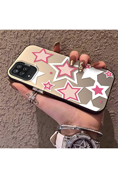 Hontinga حافظة هاتف سامسونج جالاكسي M12 متوافقة مع نجوم ملونة من السيليكون ذا...