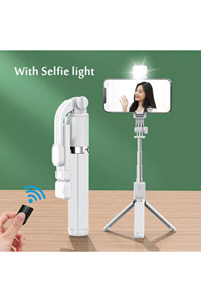 Choice1 حامل ثلاثي القوائم مع إضاءة سيلفي وعصا سيلفي وجهاز تحكم عن بعد لاسلكي...