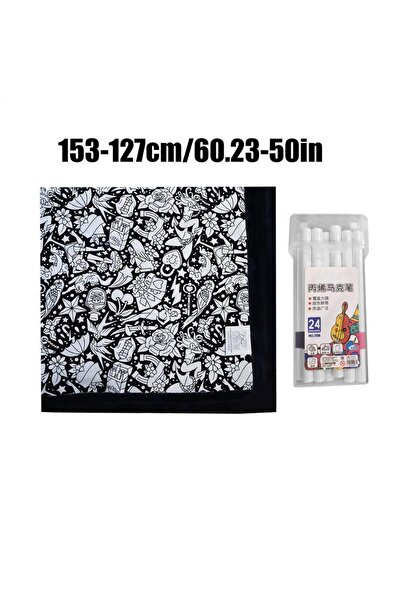 Choice C DIY Coloring Blanket with Pencils, Washable Creative Craft for Relax...