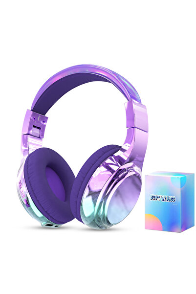 Choice3 Deep Purple Gradient Kids Bluetooth Headphones Over Ear Girls Wireles...