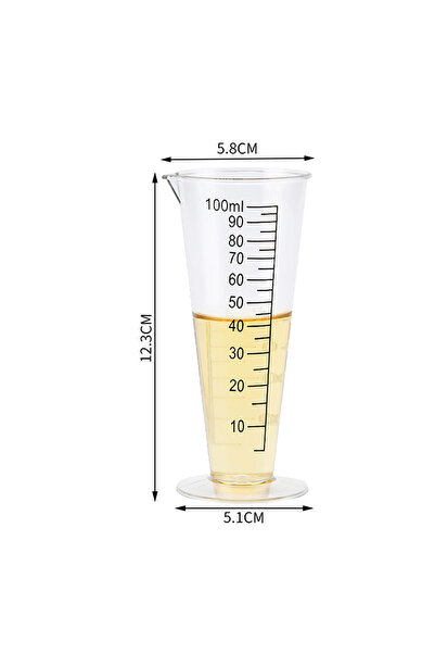 Choice Transparent Food-Grade Transparent Acrylic Measuring Cup With Scale 10...