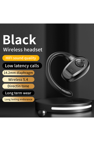 Choice سماعة رأس بلوتوث لاسلكية Z66 سوداء اللون، بتصميم خطاف للأذن، من النوع ...