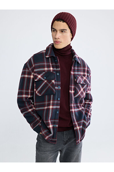 LC Waikiki Relaxed Fit Plaid Men's Shirt Jacket by Uzg Store for Style Enthus...