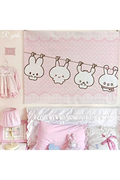 choice2 90x150cm gt-1 Cute rabbit hanging cloth cartoon cute little rabbit ba...