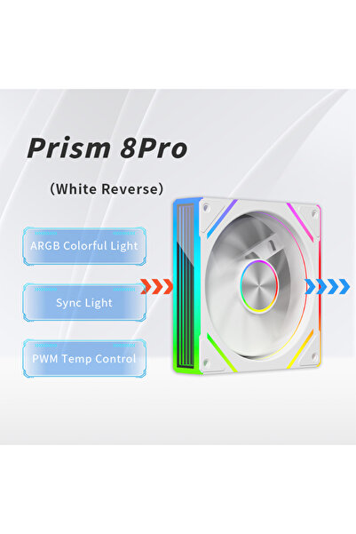 choice2 مروحة يحافظ على البرودة هادئة لهيكل الكمبيوتر PRISM 8 PRO، مقاس 12 سم...