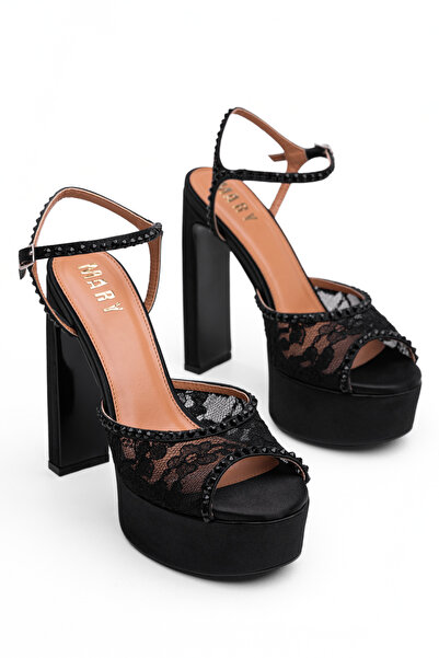 MARY أحذية مرصعة بالأحجار، أحذية سهرة، أحذية نسائية ذات نعل سميك، أحذية سهرة ...