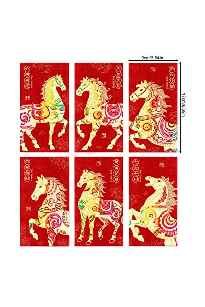 Choice 6Pcs 6Pcs Red Envelope New Year Red Pket Chinese New Year Red Envelope...