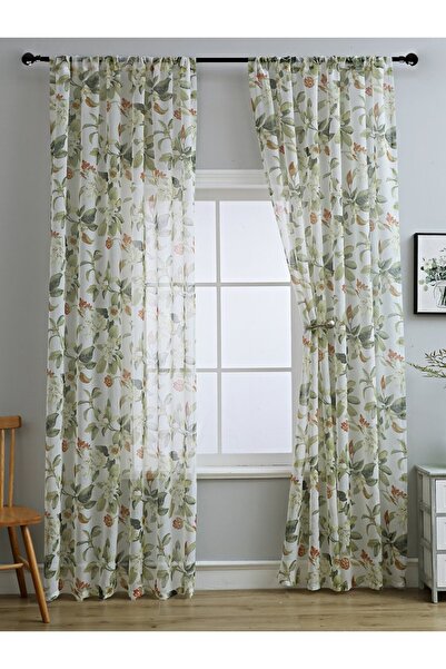 choice2 Fixed Pleat 260x140cm red Floral Red Floral Sheer Curtains for Living...