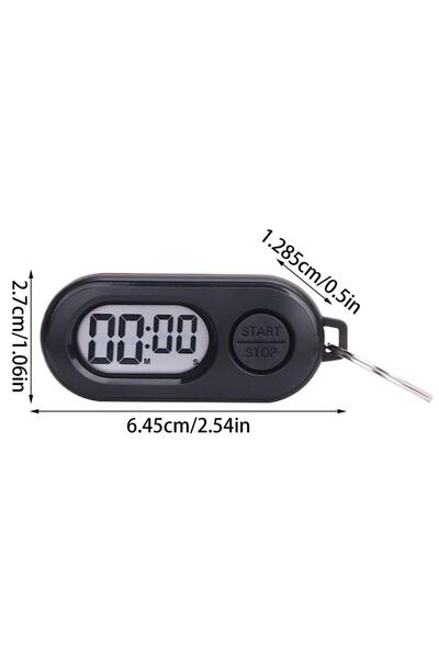 Choice Black Stop Timer Outdoor Stop Timer Keychain Pket Size Ornament Digita...