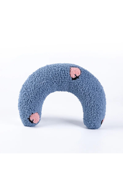 Choice1 Blue Small Pillow for Pet Cats Dogs Sleeping Mat Neck Guard U-shaped ...
