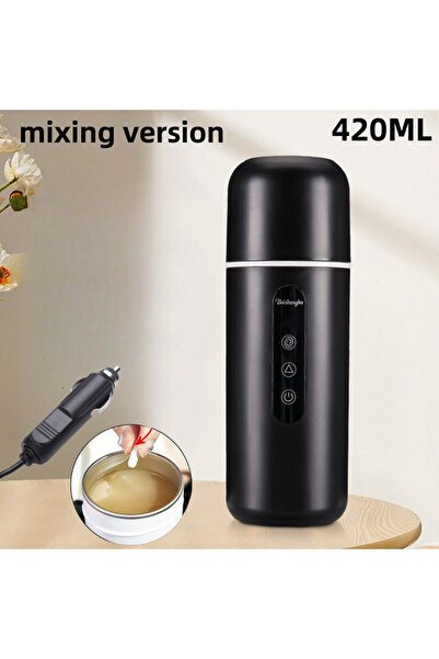 Choice1 Black with Mixing 420ml Electric Kettle Portable Car Heating Cup 304 ...