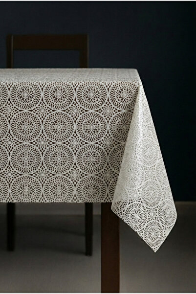 Soft Kare مفرش طاولة فاخر من القماش المشمع المطلي بطبقة شفافة من مادة PVC مقا...