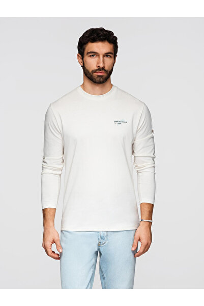 OMBRE Ανδρική Μπλούζα Longsleeve Βαμβακερή με Στρογγυλή Λαιμόκοψη V2 OM-LSPT-...