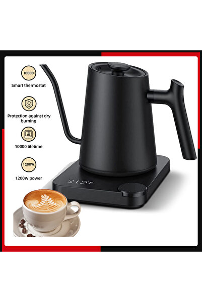 Choice غلاية كهربائية ذات عنق معقوف، سعة 0.9 لتر، تحكم في درجة الحرارة، تسخين...