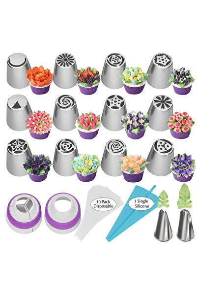 Choice1 27 piece set 8/27 PCS Set of DIY Baking Tools for Russian Piping Nozz...