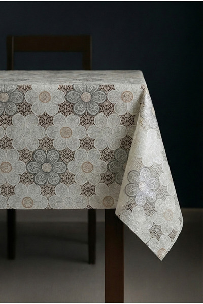 Soft Kare Luxury Straw Pattern Pvc Transparent Coated Oilcloth Tablecloth Wat...