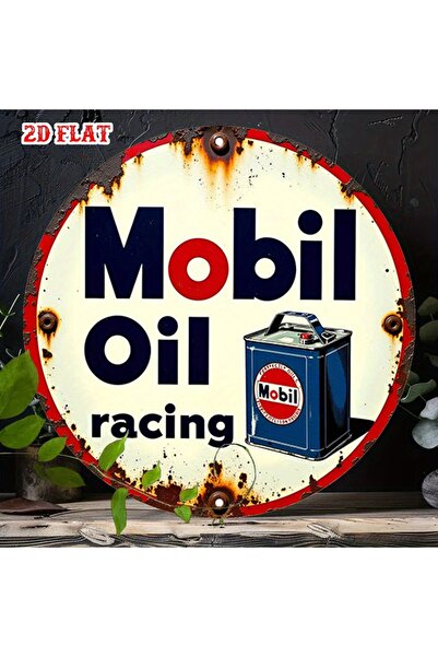 Choice 20x20 2D Flat, 1pc Vintage Mobil Oil Racing Aluminum Metal Tin Sign - ...