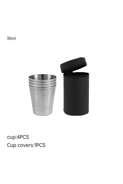 Choice1 30-170ml 30ml 2025 4Pcs Outdoor Travel Stainless Steel Cups Mini Glas...