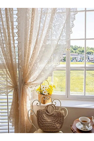 Choice1 Rod Pocket W140-H260CM X 1PC Coffee color phoenix tail yarn embroider...