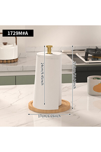 Choice1 1729M-A Kitchen paper roll holder, wooden base, suitable for storing ...