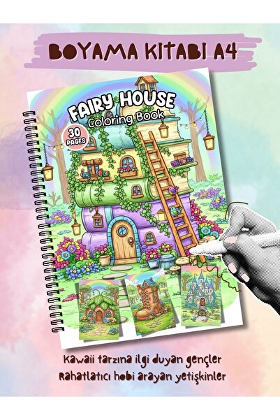 deniz9 Fairy House BOYAMA KİTABI : Büyülü Bir Dünyaya Renkli Bir Kaçış! - 30 ...