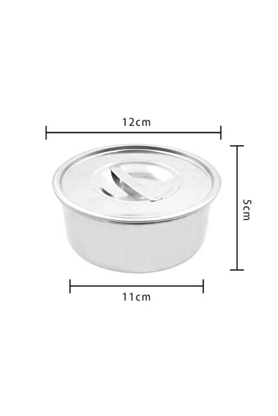 Choice وعاء طعام فضي من الفولاذ المقاوم للصدأ مع غطاء، مناسب للبيض المطهو ​​ع...