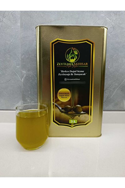 ZeytunixAkhisar 3 Litre Erken Hasat Doğal Sızma Zeytinyağı (Soğuk Sıkım)