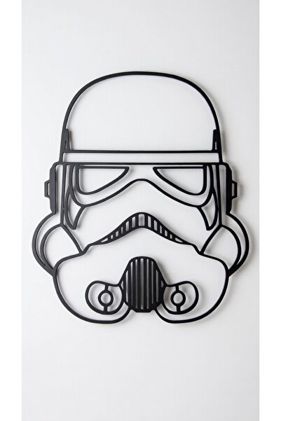 baretepro Decor perete 3d model STORM TROOPER, 25x25 cm, negru ,printat 3D, P...