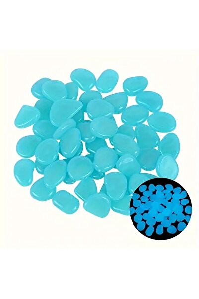 Choice4 Blue 1000Pcs Luminous Garden Stones, Vibrant Glowing Plastic Stakes f...