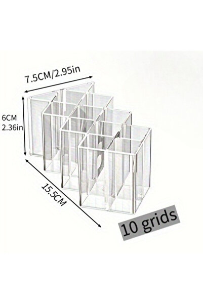 Choice 10 grids 1Pc Transparent Plastic Medicine & Ointment Organizer Box wit...