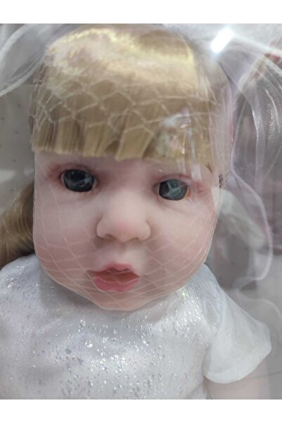 Boratila Toys 55 CM Gerçekçi Bebek Tüm Vücut Yumuşak Jelden, Biberonlu, Bezli...