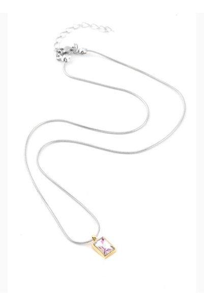 ASMENTUM Silver Steel Necklace 45 cm – Tarnish Resistant & Modern Design