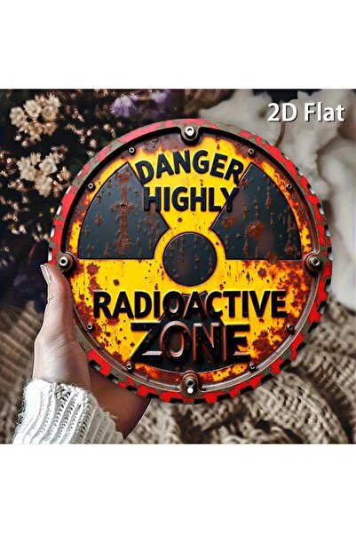 Choice لوحة تحذيرية دائرية من الألومنيوم بتصميم ريفي، مقاس 20×20 سم (7.87×7.8...