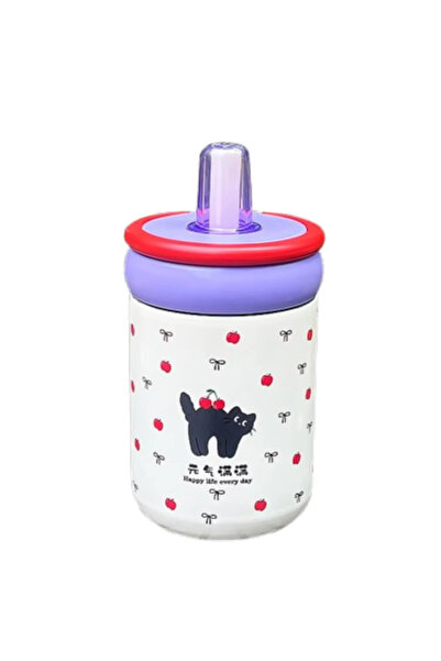 Choice1 401-500ml purple Leak-Proof 500ml Insulated Water Cup Cartoon Black C...