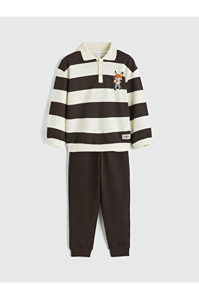 LC Waikiki LCW babyBrown polo ovratnik, trenirka i pantalone za dečake