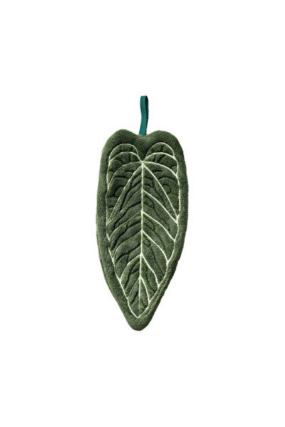 choice2 green 1Pc Coral Velvet Hand Towel, Plant Leaf Shape, Can Be Hung for ...