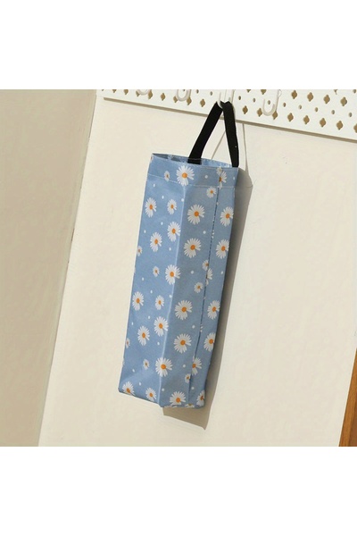 Choice1 Blue 1pc Wall Mounted Garbage Bag Storage Bag Plastic Bag Dispenser S...