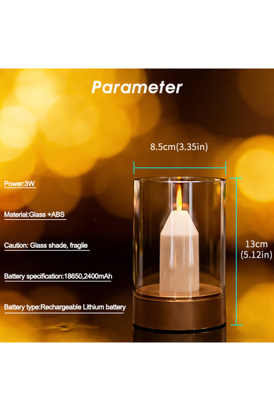 Choice USB Plug Warm Light LED Night Light Rechargeable Flameless Candle Moti...
