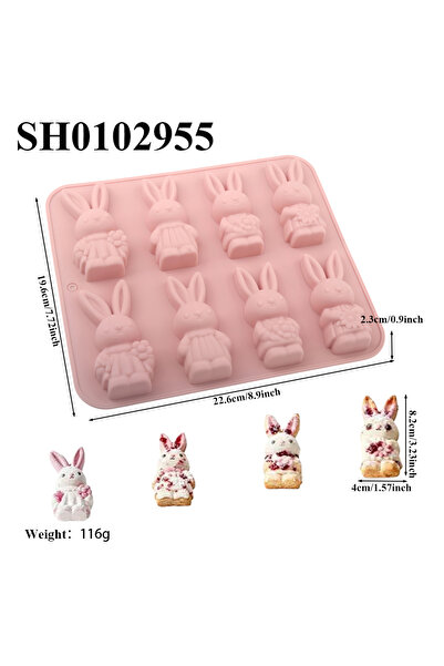 Choice1 SH0102955 Easter Bunny Design Silicone Cholate Molds Cake Moulds Surp...