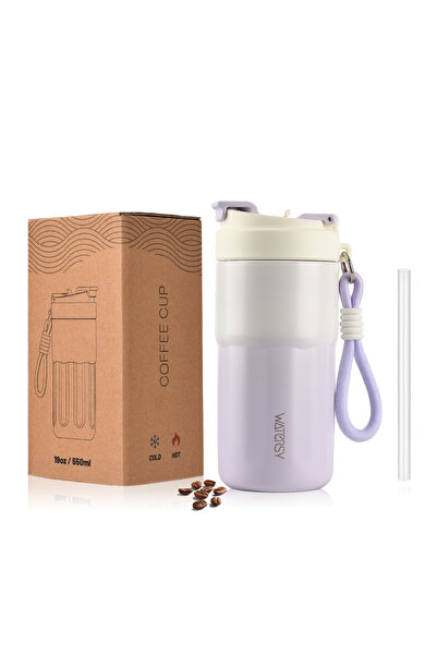 Choice 550ml Purple WATERSY 400ml/550ml Coffee Tumbler 316 Stainless Steel In...
